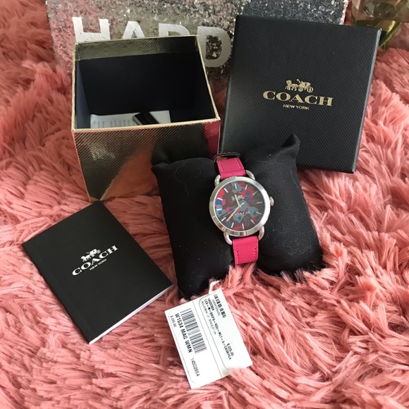 Coach W1546 14502864 LEX  Pink Leather Strap Watch - Picture 4 of 9